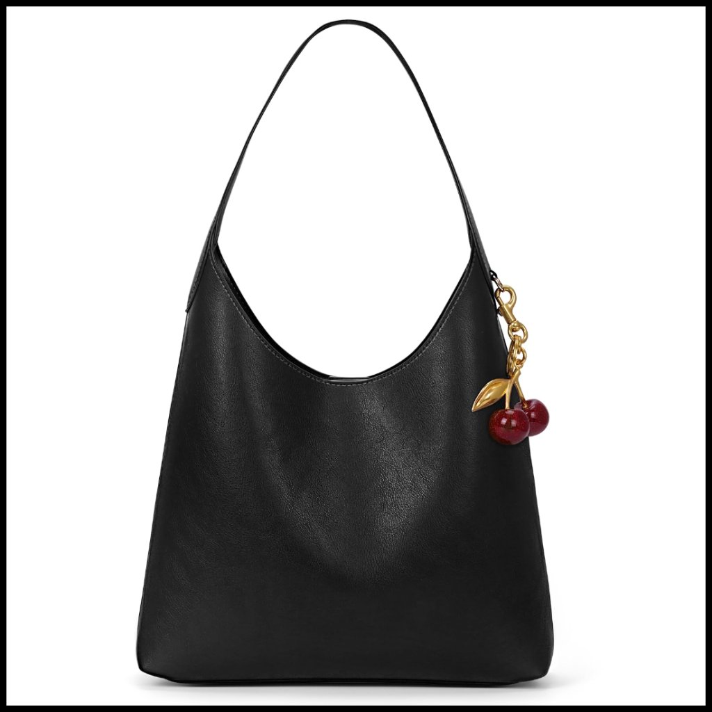 Faux Suede Hobo Bag Vegan Leather Shoulder Tote Slouchy Designer Handbag Purse
